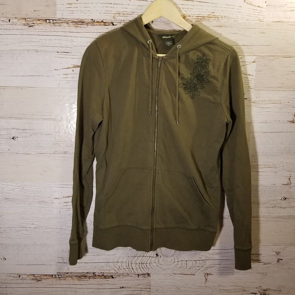 Eddie Bauer full zip hooded sweatshirt